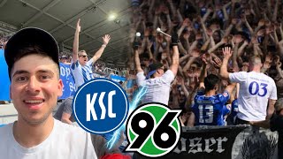 Lars Stindl in der Kurve🥺 3 Spieler BEENDEN IHRE KARRIERE🔵⚪️  KSC vs HANNOVER 96  Stadionvlog [upl. by Yereffej]