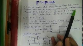 Flip flops in Digital Electronics [upl. by Killigrew]