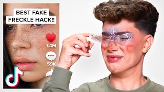 TRYING THE MOST VIRAL TIKTOK MAKEUP HACKS [upl. by Mayes200]