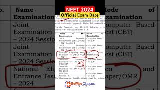 NTA releases NEET 2024 exam date  Latest News  NEET Official Exam Date nta exam date neet2024 [upl. by Einafets]