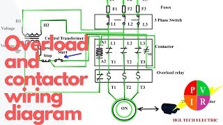 How to wire a contactor and overload Start stop 3 phase motor control [upl. by Nata]