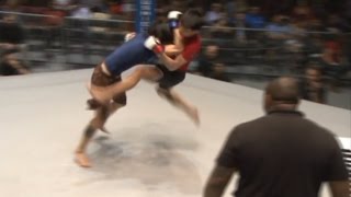 Jiu Jitsu vs Muay Thai MMA Guard Pull [upl. by Ecitnirp]