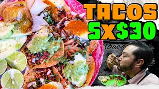 5 TACOS x 30 PESOS  Vaya vaya TACUBAYA [upl. by Ynnavoj]