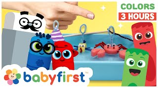 Educational Learning Video  Color Crew  3 Hours Compilation  Songs Colors amp Magic  BabyFirst TV [upl. by Yllim290]