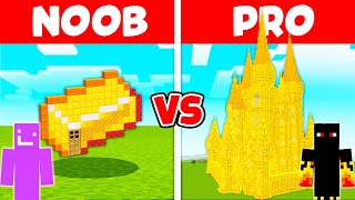 Castelo de Ouro de NOOB vs PRO no MINECRAFT [upl. by Nohshan]