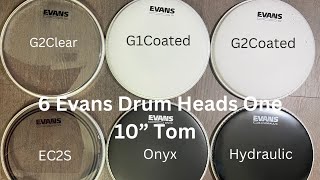 Need New Heads 6 Different Evans Drum Heads on A 10” Yamaha Recording Custom Tom Review and Demo [upl. by Sladen]