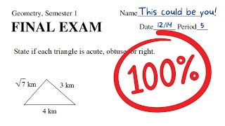 15 MINUTE Study Guide for Geometry 1 Final Exam [upl. by Feld]