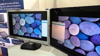 USBIF Demonstrates USB Power Delivery Charging Notebook and Display [upl. by Euphemiah]