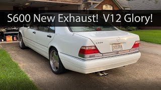 Mercedes S600 L V12  real EISENMAN exhaust sound on the Run [upl. by Wolford]