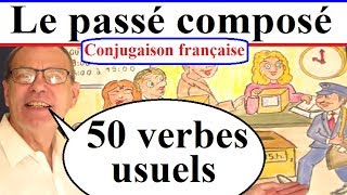 50 verbes conjugués au passé composé et exemple de phrase  cm1 cm2 fle [upl. by Katherina]