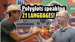 unique encounter between 2 polyglots in 21 languages [upl. by Yhtur]