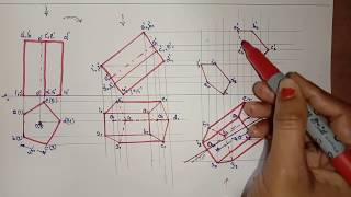 Projection of Solids Pentagonal Prism [upl. by Belac]