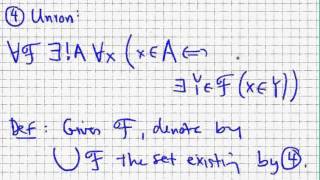 Axiomatic Set Theory 4 Pairing and Union Axioms [upl. by Alanson594]