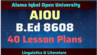 B Ed 8608 40 Lesson Plans Format  AIOU Teaching practice  3rd semester [upl. by Seligman]