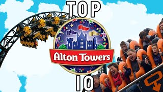 Top 10 rides at Alton Towers  2024 [upl. by Tdnaltroc]