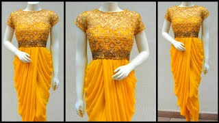 DIY dhoti dress tutorial  dhoti kurta  dhoti dress cutting and stitching [upl. by Michon]