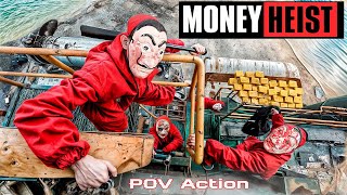 PARKOUR VS MONEY HEIST 2  No ESCAPE for BAD GUYS from POLICE chase BELLA CIAO REMIX  Epic POV [upl. by Velma]