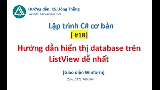 18 Hiển thị database trên Listview trong C ai cũng làm được [upl. by Anyrtak]