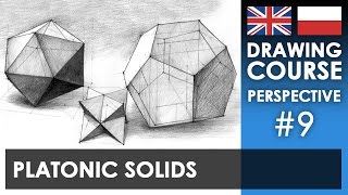 Drawing tutorial  Platonic solids  Kurs rysunku  Bryły platońskie S01E09 ENGPL [upl. by Oech]