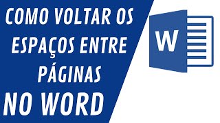 Como voltar a exibir espaço em branco entre páginas no Microsoft Word [upl. by Akeyla]