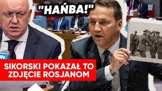 quotHańbaquot Sikorski w ONZ nie miał litości Szef MSZ obnażył kłamstwa Rosji [upl. by Meehaf]