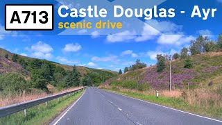 UK A713 Castle Douglas  Ayr  scenic drive in South West Scotland [upl. by Mayram598]