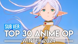 Top 30 Anime Openings  Winter 2024 Subscribers Version [upl. by Haisej587]