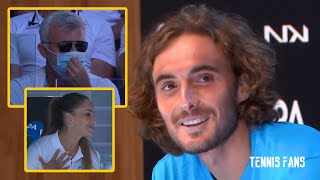 Stefanos Tsitsipas about Coaching from Father 2022 HD [upl. by Wenona]