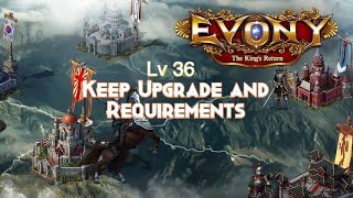 Evony Kings How To Upgrade KEEP Level 36  Unlock Victory Column  Get 2 Generals 58 million power [upl. by Babbette357]