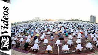 Video UAE Mosques musallahs host Eid Al Fitr prayers [upl. by Sorvats]