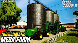 Mega Farm Build  Savegame  Farming Simulator 22 [upl. by Agle191]