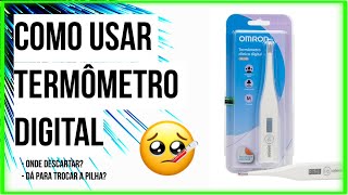 COMO USAR TERMÔMETRO DIGITAL [upl. by Ahsinhoj]