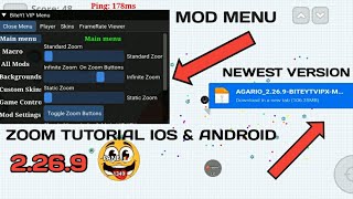 ZOOM  MOD MENU TUTORIAL  2269 LATEST VERSION BITE VIP  IOS amp ANDROID  Agario Mobile [upl. by Nedyaj]