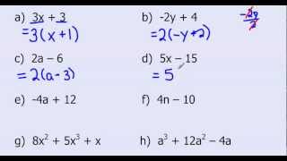 Common Factoring Tutorial [upl. by Nolahc752]