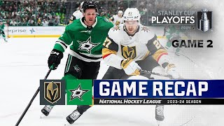 Gm 2 Golden Knights  Stars 424  NHL Highlights  2024 Stanley Cup Playoffs [upl. by Ronda]