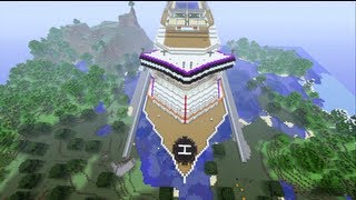 Minecraft Xbox  Huge Cruise Ship Fly Over  Prestige Sur La Mer  Part 3 [upl. by Taddeo964]