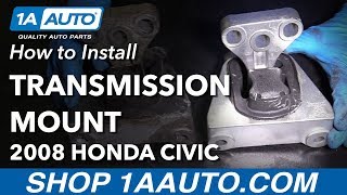 How to Replace Drivers Side Transmission Mount 0611 Honda Civic L4 1 8L [upl. by Brand]