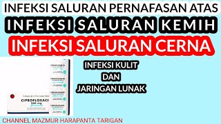 OBAT ANTIBIOTIK UNTUK INFEKSI SALURAN PERNAFASAN DAN INFEKSI SALURAN KEMIH  CIPROFLOXACIN [upl. by Rozamond]