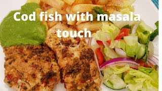 Oven baked Cod fish  Desi restaurant style  by madani kitchen [upl. by Floeter768]