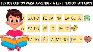 Textos curtos para aprender a ler e escrever  Aprendendo a ler em casa  Ensinando meu filho [upl. by Amadis]