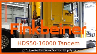 HDS50 16000 Tandem  2x 2536t  FahrschienenBühne Semiscissor platform lift  Finkbeiner Lifting [upl. by Hanahs728]