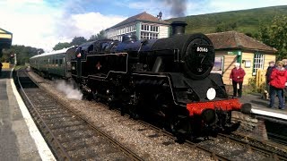 BRs Standards  Swanage Railway BR Standard Class 4MT 80146 Footplate Ride 090917 [upl. by Notlok767]