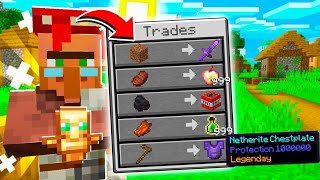 Minecraft But Villager Trade Op Items [upl. by Ramirolg]