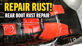 LMST Vlog  Repairing rust in my Proton Saga LMST rear boot [upl. by Stodder]