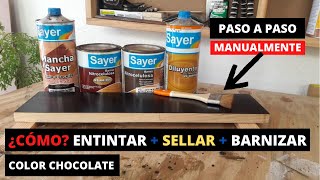 ¡¡¡SUPER TUTORIAL para ENTINTAR SELLAR Y BARNIZAR A MANO Paso a Paso  PROCESO COMPLETO [upl. by Celene]