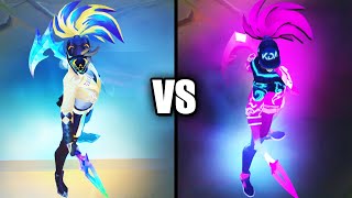 KDA ALL OUT Akali vs KDA Akali Epic Skins Comparison League of Legends [upl. by Art]