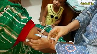 Arm injection IM Soma Ject Injection Push √√ Injection Video  জন্মবিরতিকরণ ইনজেকশন 23 Ep43 [upl. by Sadnalor]