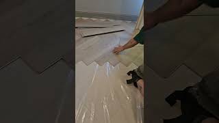 MOVING A VINYL FLOOR  HERRINGBONE VINYL FLOORING vinylflooring diy howto flooring installation [upl. by Ahsieat]