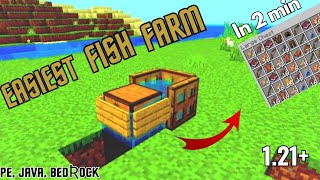 best afk fish farm for minecraft 121 bedrock pocket edition hindi [upl. by Leahcimrej]