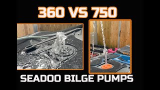 360 vs 750 bilge flow on seadoo ski [upl. by Uolymme362]